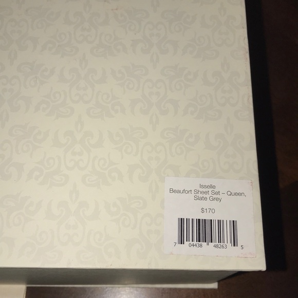 Isselle Beaufort sheet set Queen Slate Grey New - Picture 4 of 4